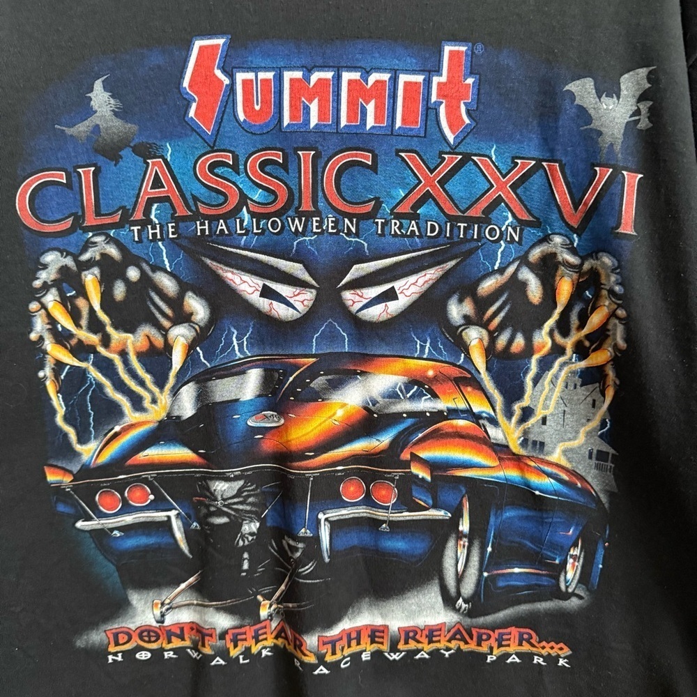 Summit Motorsports Classic XXVI Don't Fear the Reaper Black Graphic T-shirt XL - Picture 2 of 4